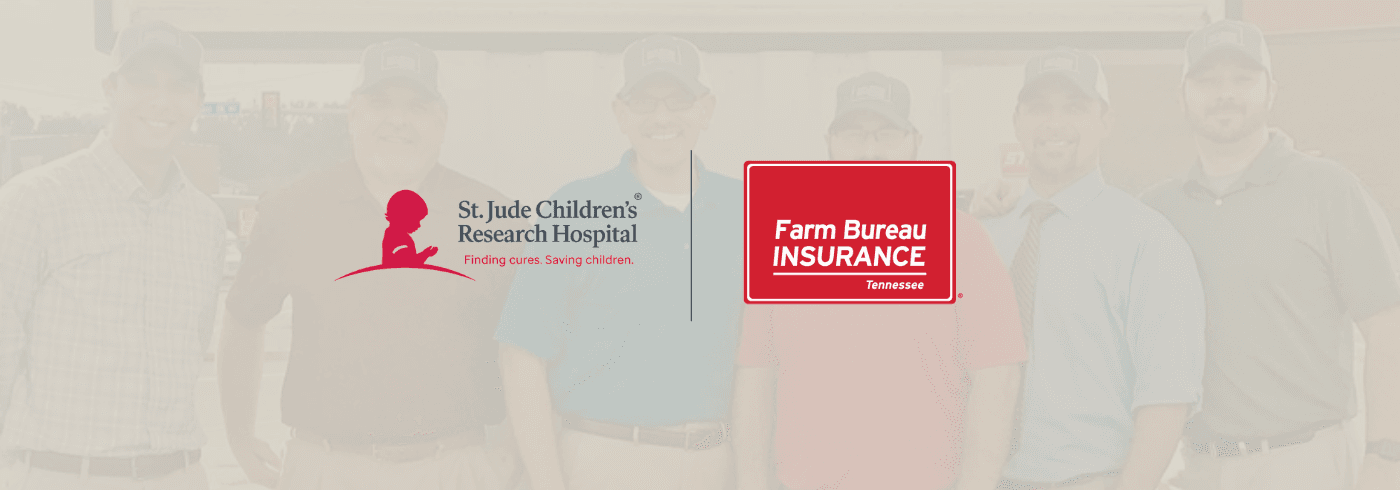St. Jude and Farm Bureau Insurance partnership graphic